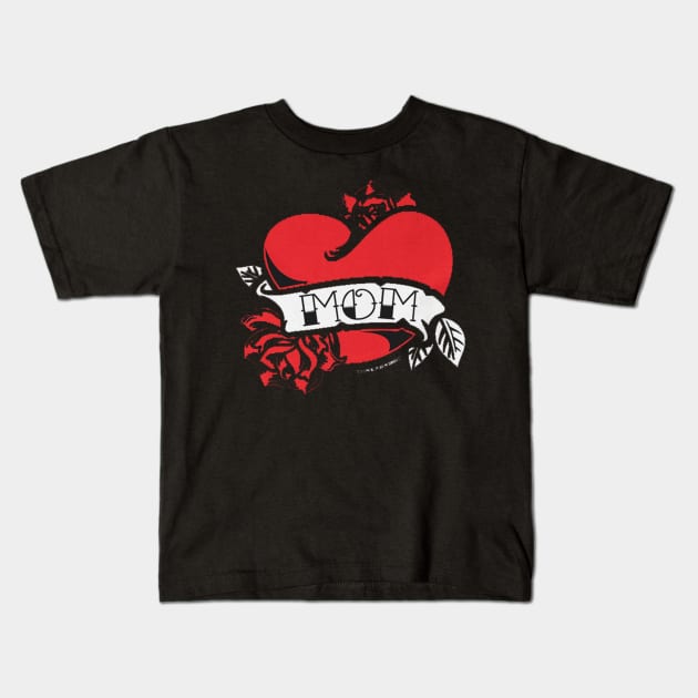 love mom with all my heart Kids T-Shirt by thexsurgent